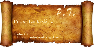 Prix Tankréd névjegykártya